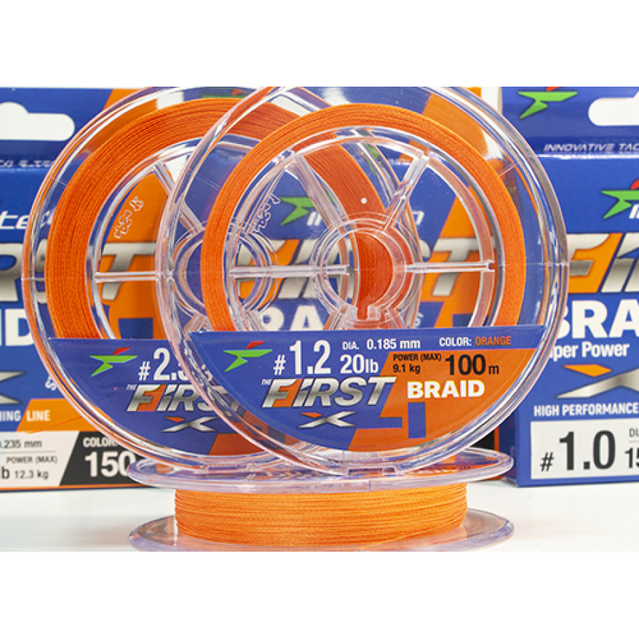 Рибальський шнур Intech First BRAID X4 Orange